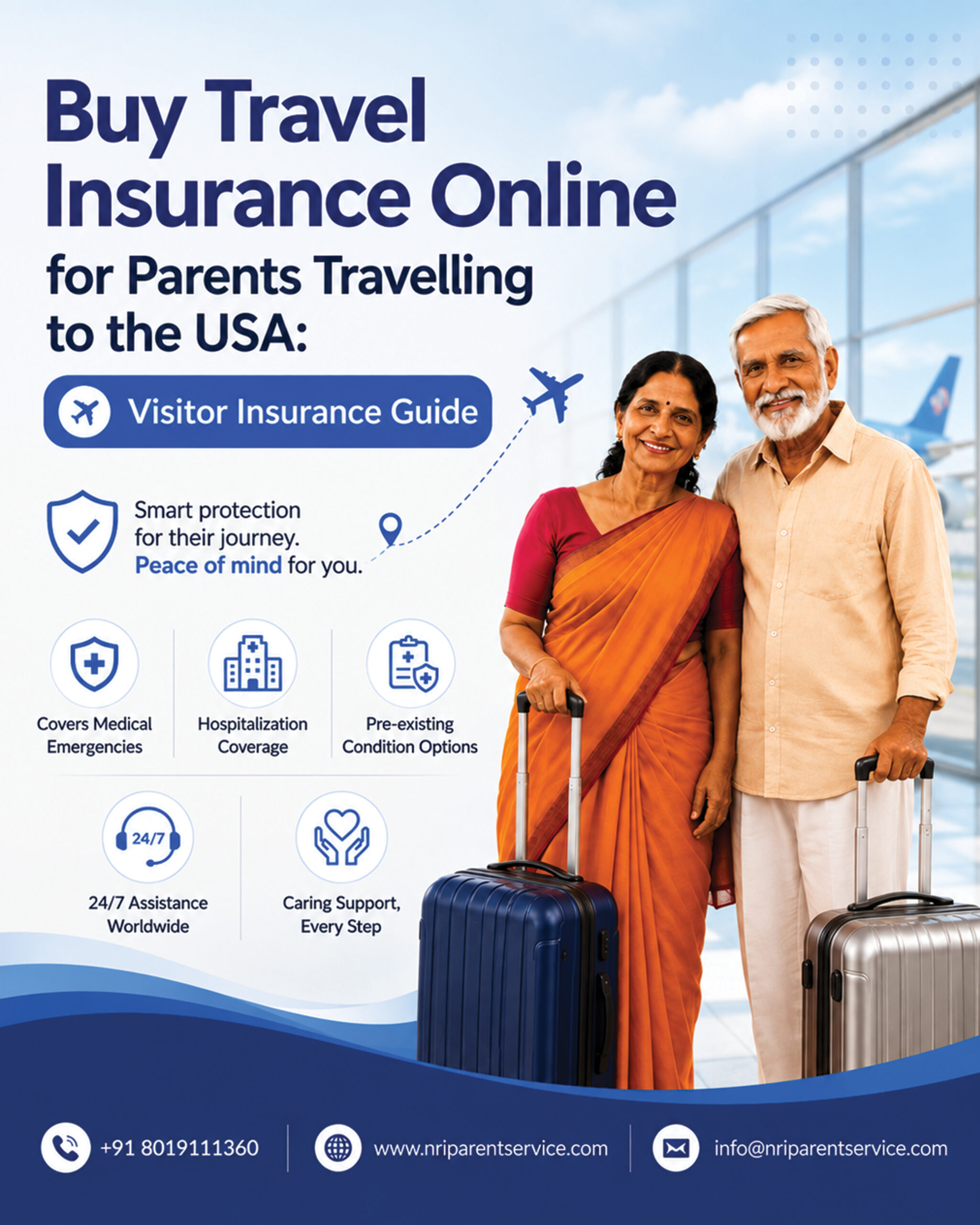 Buy Travel Insurance Online for Parents Travelling to the USA: Visitor Insurance Guide